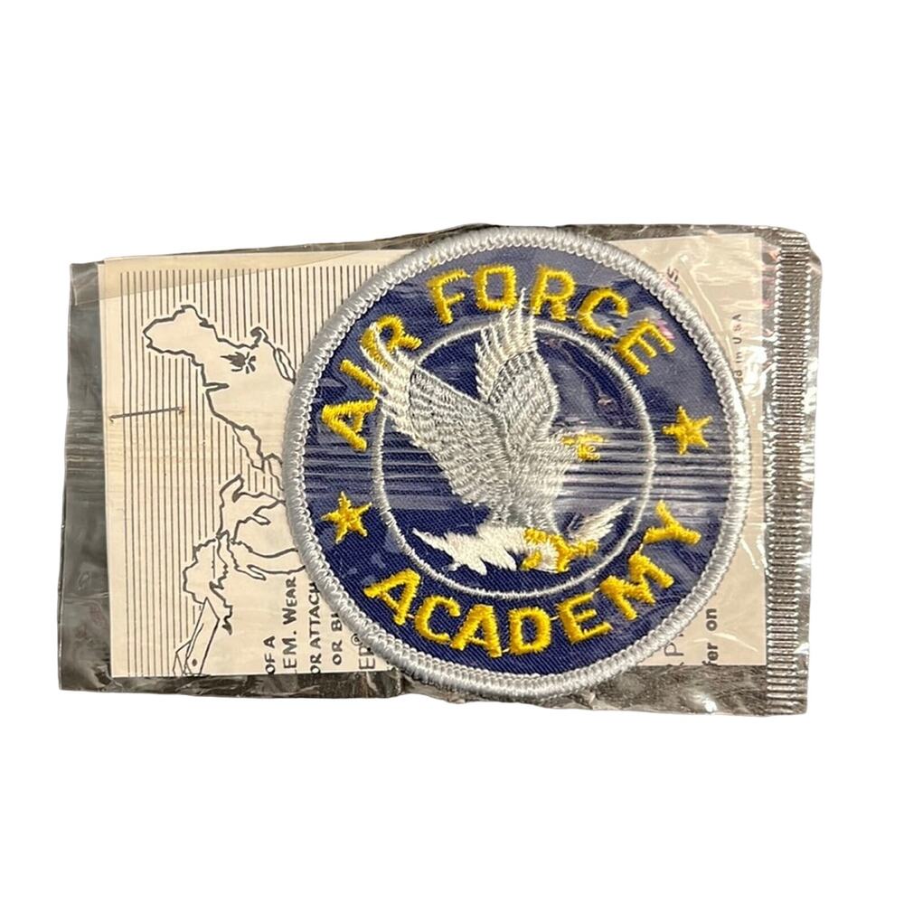Vintage Embroidered Air Force Academy Military Sew On Patch